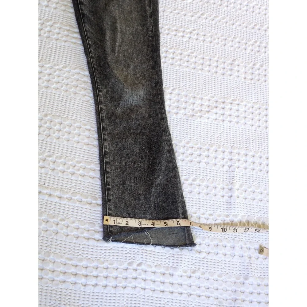 Mother The Insider Crop Step Fray Train Stops Size 25 Black Raw Hem‎
